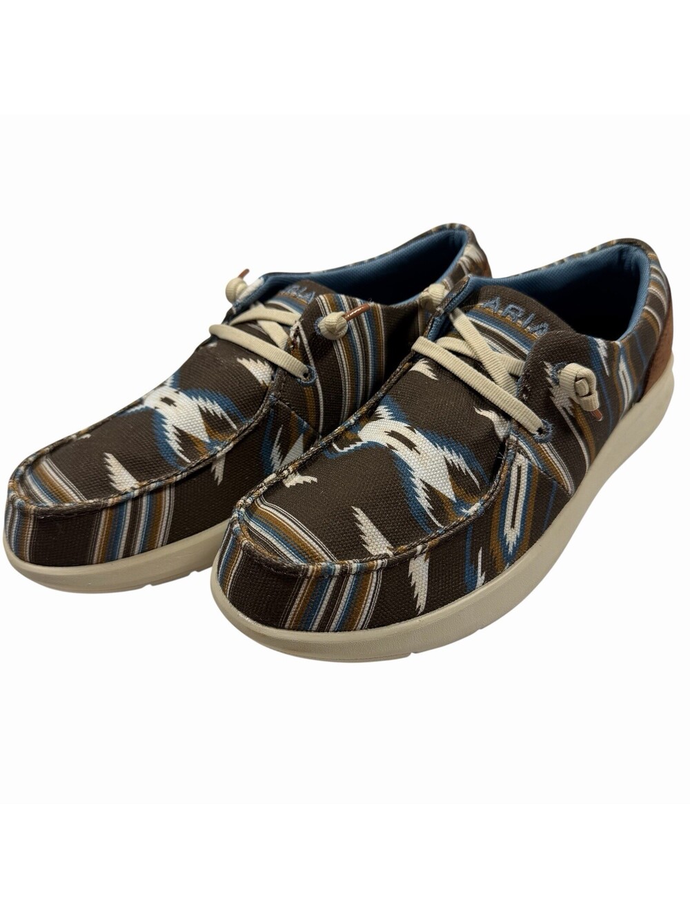 Ariat Women's 7.5B Hilo Chimayo Slip-On Shoes Arroyo Chocolate Southwest Print